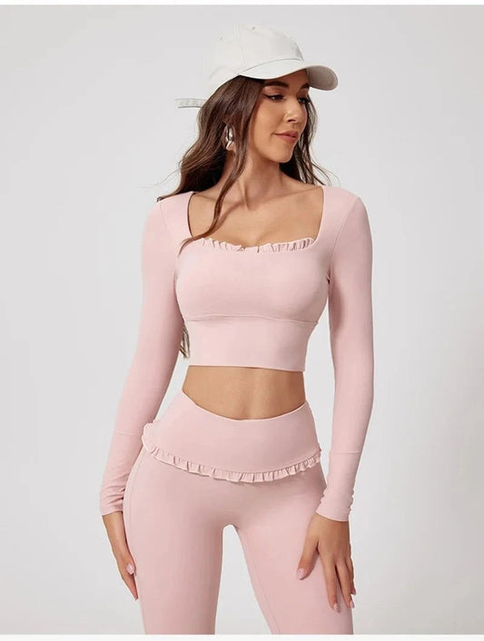 Top de manga larga con volantes "Frill"