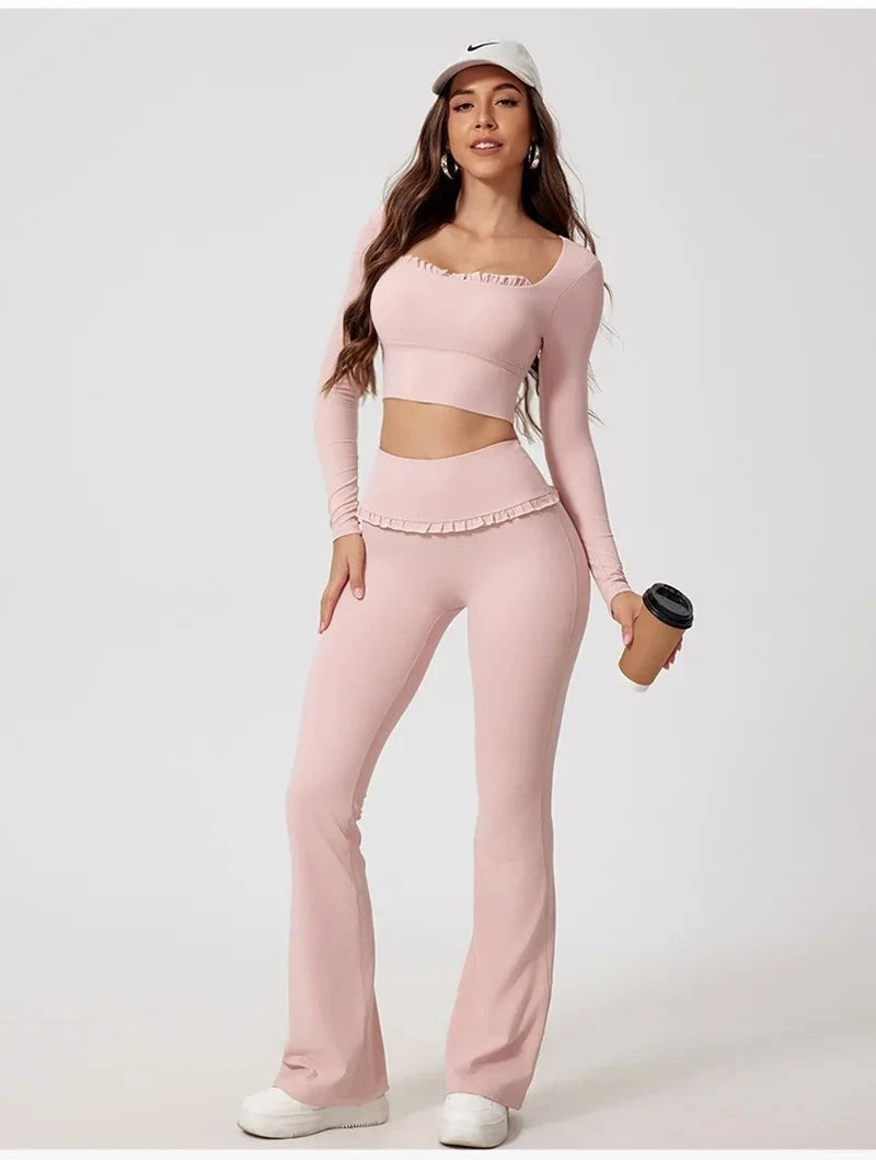 Top de manga larga con volantes "Frill"